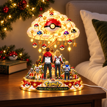 Load image into Gallery viewer, Colorful Creature Family Acrylic Light Box - Personalized Christmas Gifts For Family 01ohqn131026 Light Box PopCulturePrints