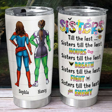 Load image into Gallery viewer, Personalized Superhero Sisters Tumbler Tumbler Cup PopCulturePrints
