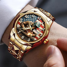 Load image into Gallery viewer, Personalized Welder's Timepiece | Custom Steel Men's Watch for Welding Enthusiasts Men's Watch PopCulturePrints