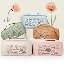 Load image into Gallery viewer, Bad Bi*ch Affirmation - Personalized Leather Makeup Bag Leather Makeup Bag PopCulturePrints