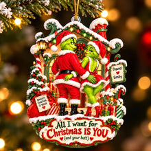 Load image into Gallery viewer, All I Want for Christmas IS YOU Ornament - Personalized Gift for Couples Ornament PopCulturePrints