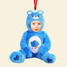 Load image into Gallery viewer, Personalized Kid's Christmas Photo Ornament - Cute Bear Costume Ornament PopCulturePrints