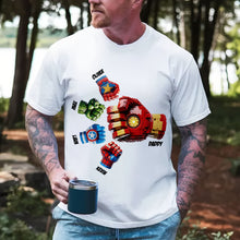 Load image into Gallery viewer, "Super Dad's Fist Bump Shirt" - Personalized Gift for Dad, Grandpa, and More! Shirts PopCulturePrints