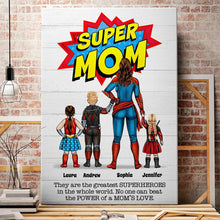 Load image into Gallery viewer, Custom Super Dad Canvas Print with Superhero Family Poster & Canvas PopCulturePrints