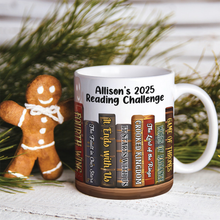 Load image into Gallery viewer, Custom Book Lover Coffee Mug - Personalized Reading Challenge Gift Coffee Mug PopCulturePrints