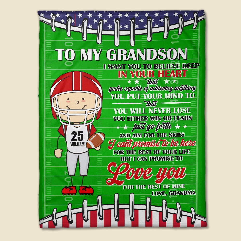 Custom American Football Blanket - Perfect Gift for Kids & Football Fans Blanket PopCulturePrints