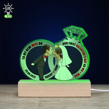 Load image into Gallery viewer, Our First Valentine's Day 3D LED Light - Personalized Gift for Newly Engaged & Newlywed Couples Led Night Light PopCulturePrints