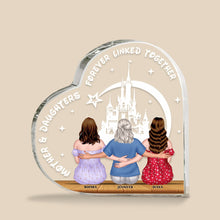 Load image into Gallery viewer, Personalized Mother & Daughters Heart Acrylic Plaque - Forever Linked Together Decorative Plaques PopCulturePrints