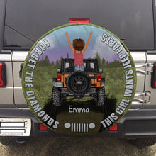 Load image into Gallery viewer, Personalized Girl Jeep Phone Case - Customizable Name & Design Tire Covers PopCulturePrints