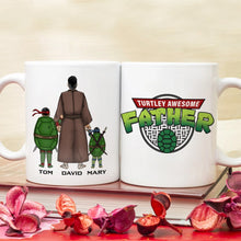 Load image into Gallery viewer, Personalized Ninja Dad Coffee Mug - Turtley Awesome Father Coffee Mug PopCulturePrints