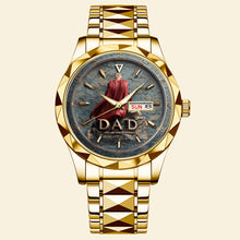 Load image into Gallery viewer, "You Are Our Superhero" - Proud Grandpa Men's Watch - Personalized Gift for Dad & Grandpa Men's Watch PopCulturePrints
