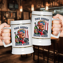 Load image into Gallery viewer, Patriotic Humor Beer Stein - Make America Drunk Again Beer Stein PopCulturePrints