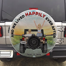 Load image into Gallery viewer, Custom Couple Car Ornament - Personalized Names for Valentine's Day Gifts Tire Covers PopCulturePrints