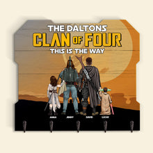 Load image into Gallery viewer, Family Theme Personalized Wood Key Hanger Wood Sign PopCulturePrints