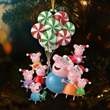 Load image into Gallery viewer, "Celebrate Family Joy with Customized Love" - Festive Family Fun Christmas Ornament - Personalized Gifts for Parents, Kids, and Grandparents Ornament PopCulturePrints