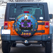 Load image into Gallery viewer, Personalized Jeep Girl Cap with Sunflower and Custom Name Tire Covers PopCulturePrints
