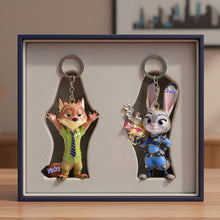 Load image into Gallery viewer, "Celebrate Your Love with a Touch of Fun" - Funny Couple Keychain, Personalized Gift for Couples Keychains PopCulturePrints