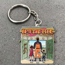 Load image into Gallery viewer, Best Dad Ever Personalized Anime Keychain Gift Keychains PopCulturePrints