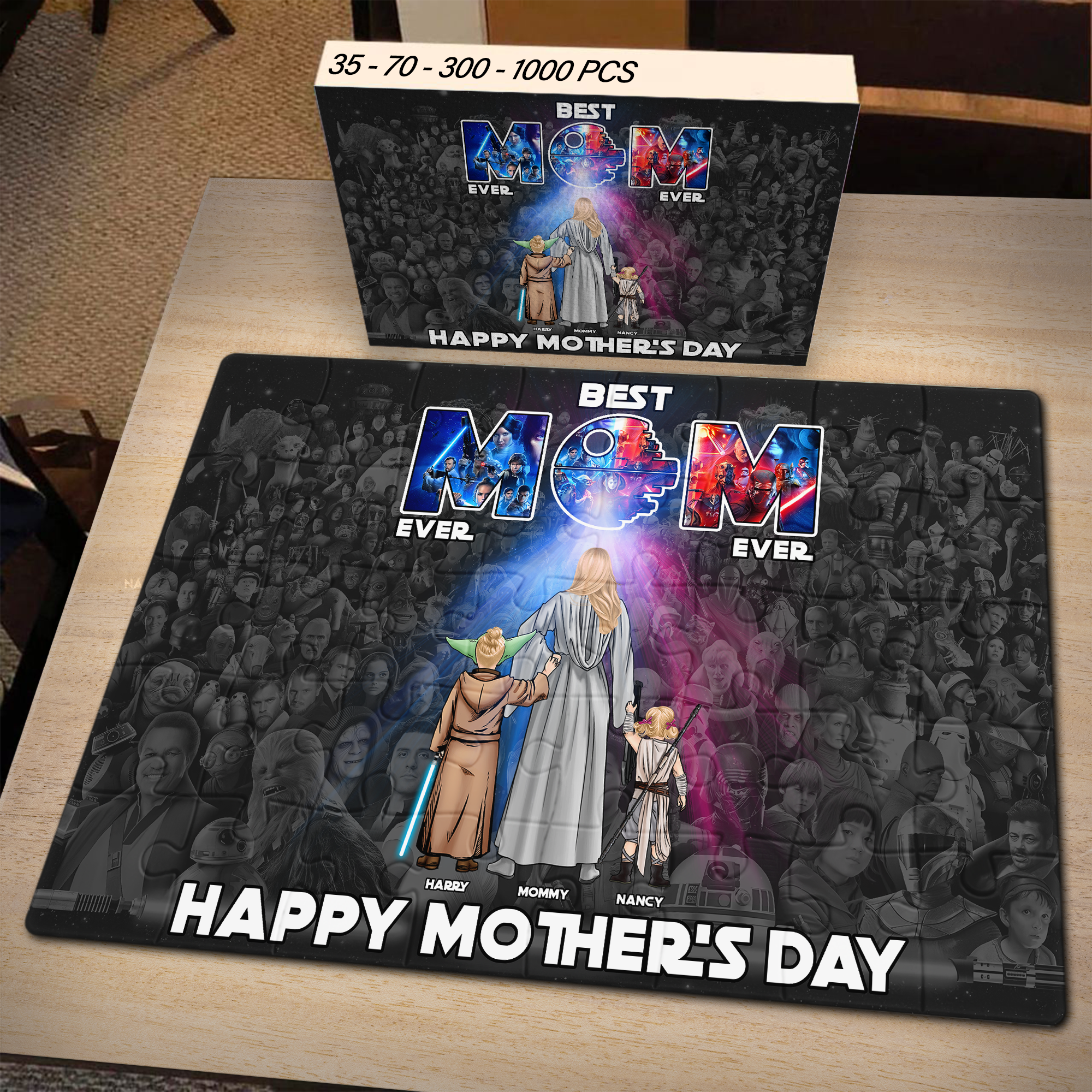 “Best Mom Ever” - Personalized Puzzle Gift for Mom or Grandma Jigsaw Puzzles PopCulturePrints