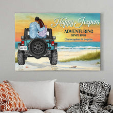 Load image into Gallery viewer, Personalized Adventure Jeep Canvas for Couples - Customizable | Valentine's Day Gifts Poster & Canvas PopCulturePrints