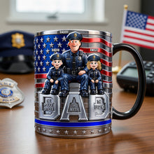 Load image into Gallery viewer, “The Police Officer, The Myth, The Legend” Magic Mug - Personalized Gifts for Dad, Grandpa, and Police Officers Coffee Mug PopCulturePrints
