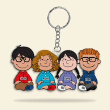 Load image into Gallery viewer, Personalized Cartoon Keychain for Friends - Custom Gifts Keychains PopCulturePrints