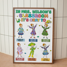 Load image into Gallery viewer, Personalized Teacher Poster: Classroom Positive Affirmations Poster & Canvas PopCulturePrints