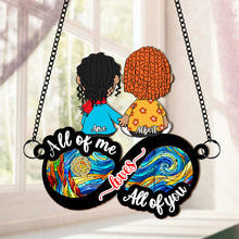 Load image into Gallery viewer, Personalized Suncatcher Ornament for Couples - All of Me Loves All of You Suncatcher PopCulturePrints