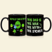 Load image into Gallery viewer, Personalized Dopest Dad Ever Black Coffee Mug Coffee Mug PopCulturePrints
