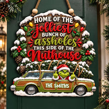 Load image into Gallery viewer, Home Of The Jolliest Acrylic Sign - Personalized Christmas Gift for Fun-Loving Families