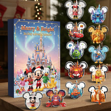 Load image into Gallery viewer, Merry & Bright Christmas Advent Calendar – Customizable Gift for Disney Fans Advent Calendar PopCulturePrints