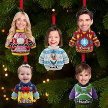 Load image into Gallery viewer, Cute Christmas Sweater Ornament - Custom Photo Gifts for Family Ornament PopCulturePrints