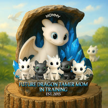 Load image into Gallery viewer, Mommy, Future Dragon Tamer - Personalized Acrylic Plaque - Gift for Mom and Grandma Shaped Plaques PopCulturePrints