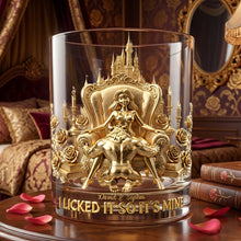 Load image into Gallery viewer, I Licked It So It's Mine - Mischievous Couple Round Glass - Personalized Gift for Couples