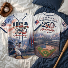 Load image into Gallery viewer, Celebrate America's 250th - Personalized Baseball Jersey for Sports Lovers