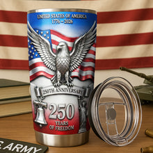 Load image into Gallery viewer, Celebrate Freedom: Proud Anniversary Tumbler - Personalized Gift for Patriots Tumbler Cup PopCulturePrints