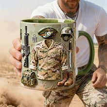 Load image into Gallery viewer, Honoring A True Hero: Personalized Accent Mug for Veterans Coffee Mug PopCulturePrints