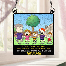 Load image into Gallery viewer, Custom Grandma Suncatcher Ornament - Personalized Family Gift Suncatcher PopCulturePrints