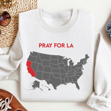 Load image into Gallery viewer, Pray for LA: California Map Shape Strong Shirt Shirts PopCulturePrints