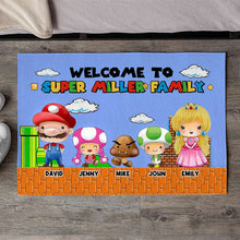 Load image into Gallery viewer, Personalized 'Super Family' Welcome Doormat Doormat PopCulturePrints