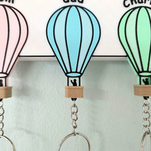 Load image into Gallery viewer, Personalized Hot Air Balloon Family Key Holder Key Holder PopCulturePrints