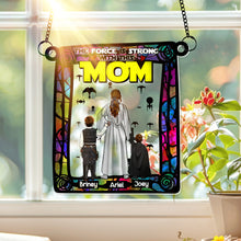 Load image into Gallery viewer, The Force Is Strong with This Mom - Personalized Suncatcher Ornament for the Super Mom Ornament PopCulturePrints