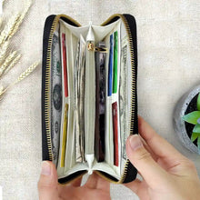 Load image into Gallery viewer, Best Mom Ever - Personalized Leather Long Wallet with Cute Chibi Kids Design Leather Long Wallet PopCulturePrints