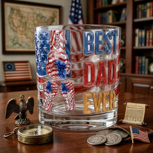 Load image into Gallery viewer, "Best Dad Ever" - Personalized Power Fist Drinking Glass - Custom Gift for Dads and Grandpas Glass PopCulturePrints