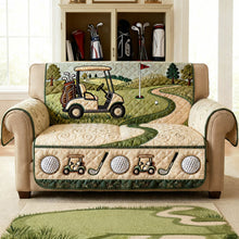 Load image into Gallery viewer, “Elevate Your Living Space!” – Golf Course Quilted Sofa Cover, Personalized Gift for Golf Enthusiasts Sofa Cover PopCulturePrints