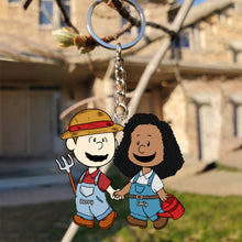 Load image into Gallery viewer, Custom Couple Keychain - Meaningful Personalized Valentine's Day Gifts Keychains PopCulturePrints