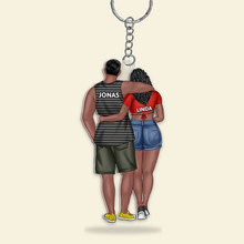 Load image into Gallery viewer, Personalized Summer Couple Keychain | Unique Valentine's Day Gifts for Couples Keychains PopCulturePrints