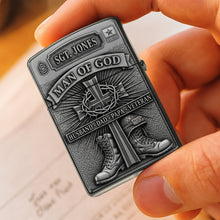 Load image into Gallery viewer, Man Of God Lighter - Personalized Gift for Veterans, Dads, and Husbands Lighter PopCulturePrints