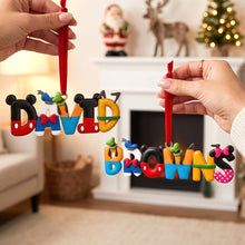 Load image into Gallery viewer, Personalized Cute Alphabet Christmas Ornament - A Unique Gift for Family and Friends Ornament PopCulturePrints