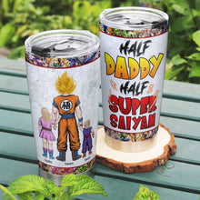 Load image into Gallery viewer, Personalized Half Daddy Half Super Saiyan Tumbler Tumbler Cup PopCulturePrints